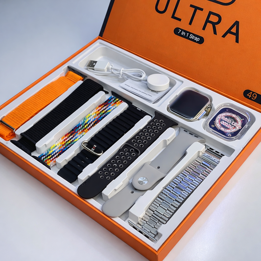 Ultra Smartwatch with 7 in 1 Strap
