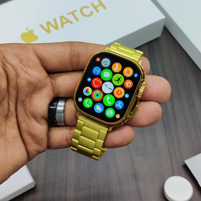 Gold Ultra Watch with apple logo